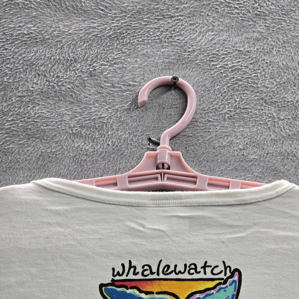 VINTAGE Crazy Shirts Women Shirt OS Single Stitch Whale Watch Maui 90s USA
